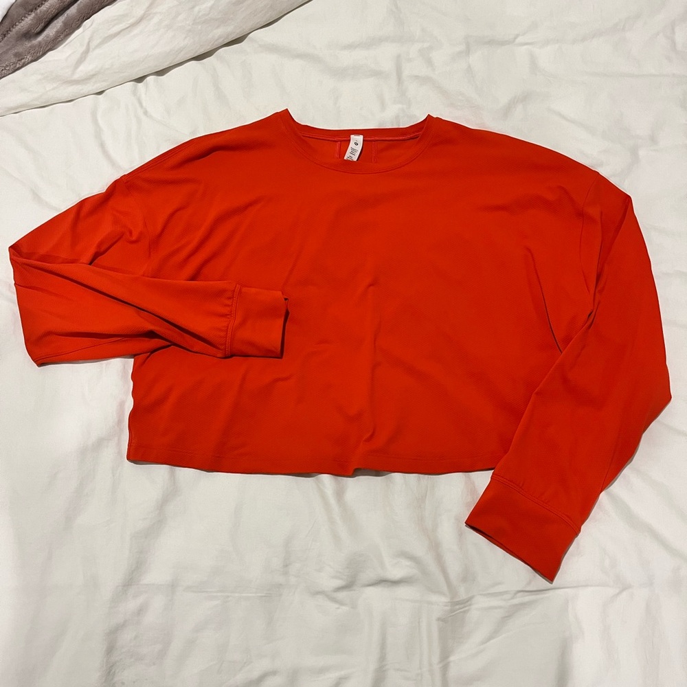 LULULEMON size 8 abrasion-resistant training long sleeve shirt